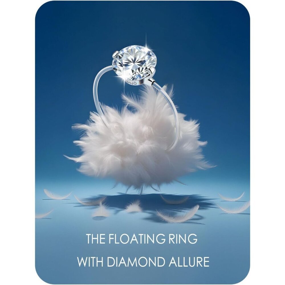 Women's Sterling Silver CZ Solitaire Ring, Hypoallergenic, 8